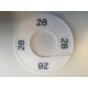 Maatring 9 cm wit/zw 28 
